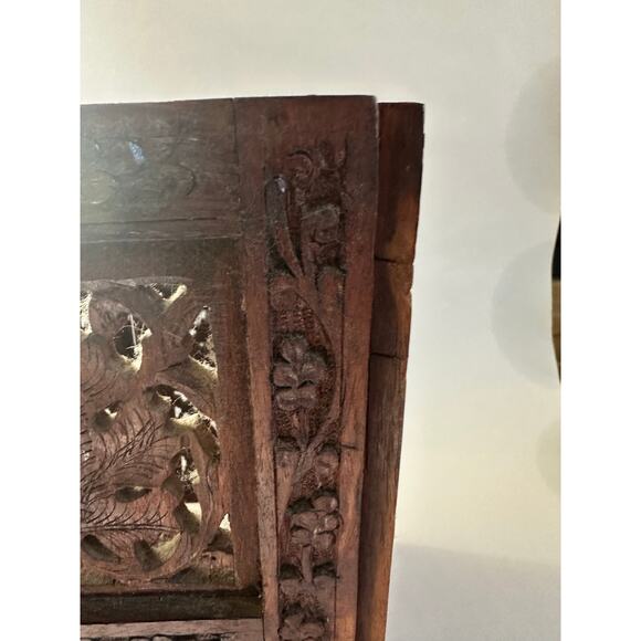 Antique Hand carved Hinged Square / Octagonal, Moroccan Style Table Base. - Picture 6 of 10